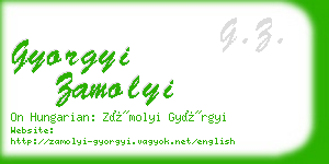 gyorgyi zamolyi business card